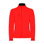 Chaqueta softshell con elastano para mujer 300 g/m2 Roly Direct Nebraska color rojo segunda vista