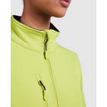 Chaqueta softshell con elastano para mujer 300 g/m2 Roly Direct Nebraska color verde lima vista detalle 2