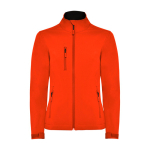 Chaqueta softshell con elastano para mujer 300 g/m2 Roly Direct Nebraska color naranja oscuro segunda vista