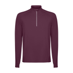 Sudadera técnica de poliéster reciclado 200 g/m2 Roly Direct Estambul color burdeos segunda vista