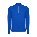 Sudadera técnica de poliéster reciclado 200 g/m2 Roly Direct Estambul color azul real segunda vista