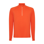 Sudadera técnica de poliéster reciclado 200 g/m2 Roly Direct Estambul color naranja oscuro segunda vista