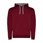 Sudadera de algodón y poliéster 280 g/m2 Roly Direct Urban color burdeos segunda vista