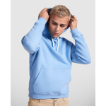 Sudadera de algodón y poliéster 280 g/m2 Roly Direct Urban color blanco cuarta vista de uso