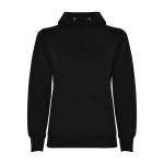 Sudadera de algodón y poliéster slim fit para mujer 280 g/m2 Roly Direct Urban color negro segunda vista
