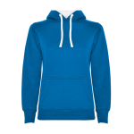 Sudadera de algodón y poliéster slim fit para mujer 280 g/m2 Roly Direct Urban color azul segunda vista