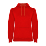 Sudadera de algodón y poliéster slim fit para mujer 280 g/m2 Roly Direct Urban color rojo segunda vista