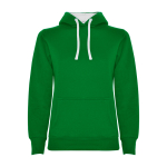 Sudadera de algodón y poliéster slim fit para mujer 280 g/m2 Roly Direct Urban color verde segunda vista