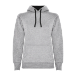 Sudadera de algodón y poliéster slim fit para mujer 280 g/m2 Roly Direct Urban color gris oscuro segunda vista