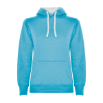 Sudadera de algodón y poliéster slim fit para mujer 280 g/m2 Roly Direct Urban color azul claro segunda vista