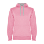Sudadera de algodón y poliéster slim fit para mujer 280 g/m2 Roly Direct Urban color rosa claro segunda vista