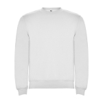 Jersey de algodón y poliéster con puños canalé 280 g/m2 Roly Direct Clasica color blanco segunda vista