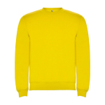 Jersey de algodón y poliéster con puños canalé 280 g/m2 Roly Direct Clasica color amarillo segunda vista