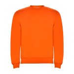 Jersey de algodón y poliéster con puños canalé 280 g/m2 Roly Direct Clasica color naranja segunda vista