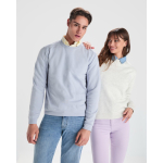 Jersey algodón y poliéster puños canalé 280 g/m2 Roly Direct Clasica color azul desteñido vista detalle 2
