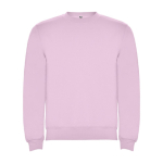 Jersey de algodón y poliéster con puños canalé 280 g/m2 Roly Direct Clasica color rosa claro segunda vista