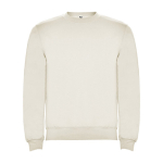 Jersey de algodón y poliéster con puños canalé 280 g/m2 Roly Direct Clasica color blanco roto segunda vista