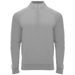 Sudadera de poliéster con media cremallera 200 g/m2 Roly Direct Epiro color gris primera vista de uso