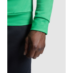 Sudadera de poliéster con media cremallera 200 g/m2 Roly Direct Epiro color verde fluorescente vista detalle 2