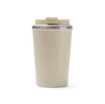 Vaso térmico de acero inoxidable con tapa roscada antifugas 450ml color beige segunda vista