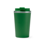 Vaso térmico de acero inoxidable con tapa roscada antifugas 450ml color verde botella segunda vista