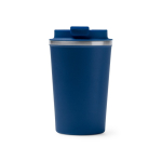 Vaso térmico de acero inoxidable con tapa roscada antifugas 450ml color azul marino segunda vista