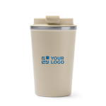 Vaso térmico de acero inoxidable con tapa roscada antifugas 450ml vista principal