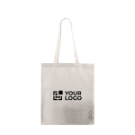 Bolsa de algodón Canvas reciclado con asas largas 240 g/m2 color natural vista principal