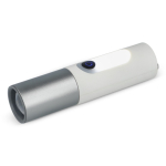 Linterna recargable de luz LED con varios modos y función zoom color blanco