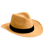 Sombrero de papel con cinta en distintos colores para personalizar color negro primera vista