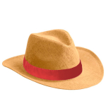 Sombrero de papel con cinta en distintos colores para personalizar color rojo primera vista