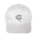 Clásica gorra de 100% algodón de 5 paneles y cierre de velcro color blanco segunda vista