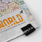 Braga de cuello hecha de poliéster RPET en colores neutros color blanco tercera vista