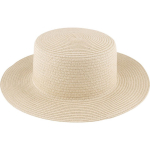 Sombrero de papel de color natural con cinta a color para personalizar primera vista