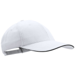 Gorra de algodón peinado de 6 paneles con detalle en la visera