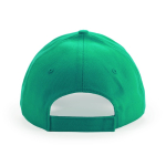 Gorra de 6 paneles de algodón peinado con cierre de velcro color verde quinta vista