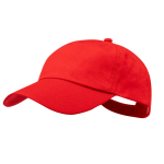 Gorra de algodón de 5 paneles con cierre de velcro en varios colores color rojo primera vista