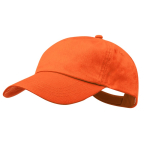 Gorra de algodón de 5 paneles con cierre de velcro en varios colores color naranja primera vista