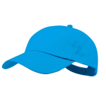 Gorra de algodón de 5 paneles con cierre de velcro en varios colores color azul claro primera vista