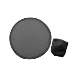 Frisbee de poliéster plegable con pequeña funda a juego color negro primera vista