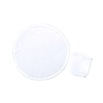 Frisbee de poliéster plegable con pequeña funda a juego color blanco primera vista