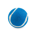 Clásica pelota para mascotas de goma forrada de material suave color azul primera vista