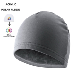 Gorro publicitario deportivo para invierno de poliéster y fleece 280 g/m2 cuarta vista