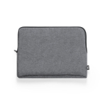 Funda de RPET para ordenador con interior completamente acolchado 15'' color gris primera vista