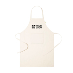 Delantal de algodón orgánico ajustable y con bolsillo frontal 140 g/m2 vista principal