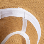 Sombrero de paja de papel con cinta ajustable en el interior sexta vista