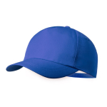 Gorra de poliéster RPET para niños con cierre de velcro color azul primera vista