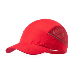 Gorra deportiva de microfibra con redecilla en los laterales color rojo primera vista