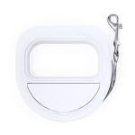 Cinta de paseo para mascotas con compartimiento para bolsas color blanco primera vista