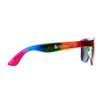 Gafas de sol retro con colores en arcoiris y protección UV400 color multicolor vista impresión tampografía